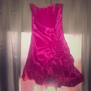 Fuchsia Floral Party Dress